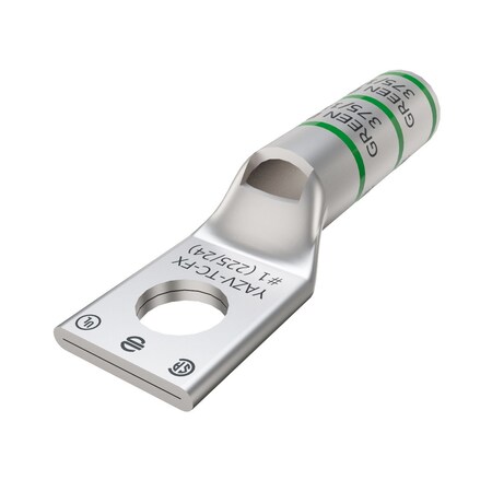 Burndy Cu compression long barrel flex conductor, single hole/W/ insp window, YAZV1CTC38FX